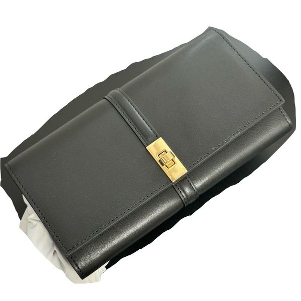 

Long-length walletMulti-color Luxury Designer Handbag Handbag Women's Stylish Short Purse Embossed classic purse with boxDenim material 10M033, Black