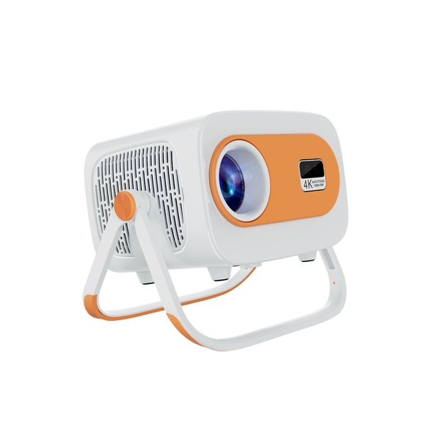Smart Projector with WiFi and Bluetooth, Auto Focus & Keystone Protable 4K Projector with Stand,Outdoor Home Theater Projector
