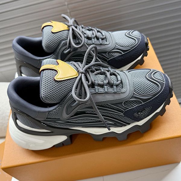 Summit Sneaker 26ss Men Designer Fashion Grey Leather Textiles Sports Shoes Outdoors Leisure Style Comfortable Breathable Rubber Outsole