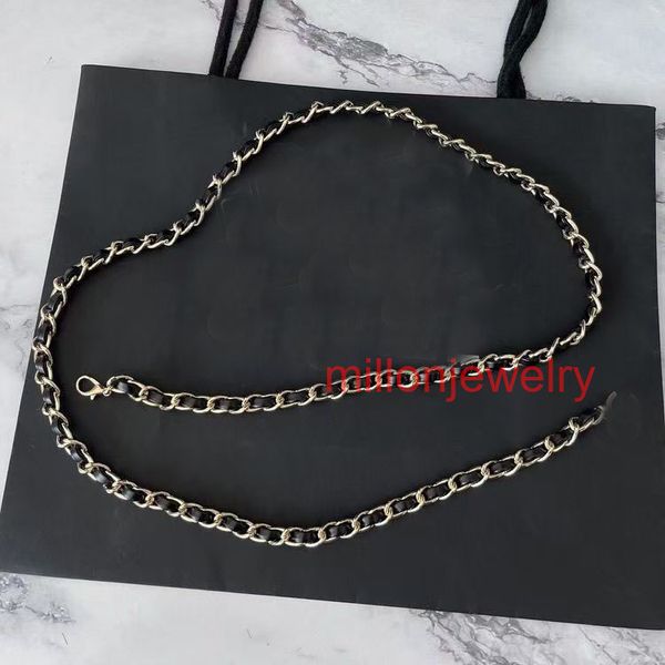 

jewelry Women Belt Designer Metal Waist Chain Women's Fashion C Letter Waist Belt Braided Slim Leather Belt, Orange