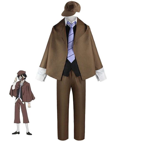 Anime Edogawa Ranpo cosplay Costume Detective Uniform Suit Outfits Halloween Role-play Carnival Disguise Performance Wear Set