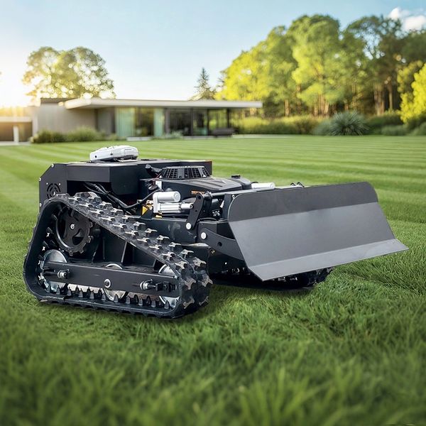 Versatile Long Grass Specialist Featuring 1.2 Meter Rotary Deck 20V Cordless Option and Track Wheels for Rough Terrain Lawn Mower Long Grass
