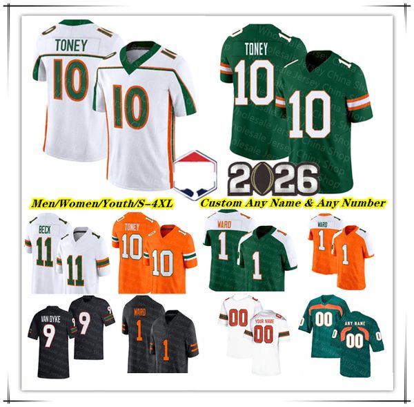 

Malachi Toney College Football Jersey MiamiS HurricanesS Carson Beck Mark Fletcher Jr Keelan Marion CJ Daniels CharMar Brown Mohamed Toure Keionte Scott Pringle 4X, Men orange style