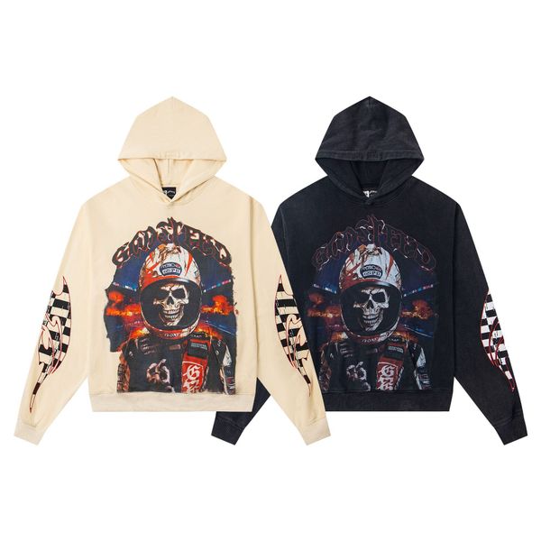 

Sweatshirts 25ss Autumn Winter Men New Product Direct Vintage Print Washed Luxury Designer Cotton Trendy Loose Pullover Hoodie Sweater Top tn, G21 black