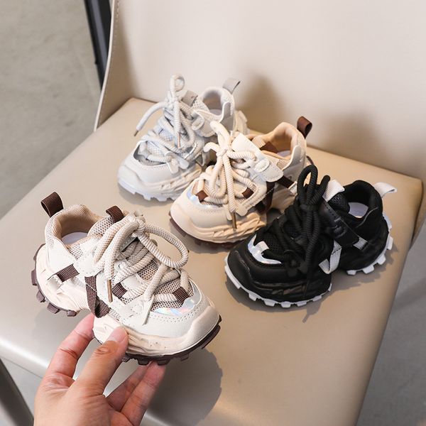 

kids sneakers for girls fashion sports shoes for toddlers breathable nonslip children school running shoes for boys, Black