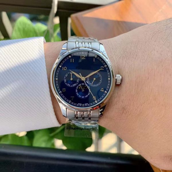 

Retro Series Men's Watch, High-End and Elegant, Pointer Date and Week Function, Showing Simple and Elegant Formal Style, Champagne