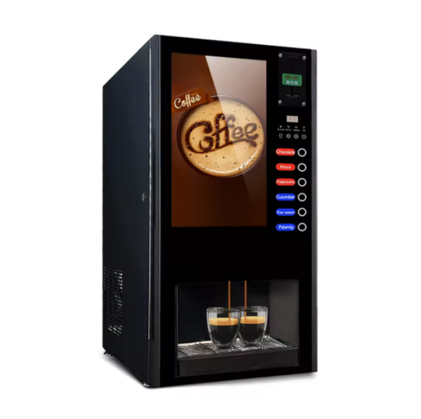

Freshly Brewed Fully Automatic Dispenser Coin Payment System Hot Commercial Coffee Vending Machine with Autometic Cup Dispenser