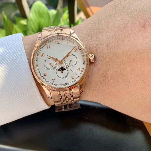 

Retro High-End Men's Watch, Mineral Strengthened Anti-Glare Coating, Top Craftsmanship Dial, Pointer Date and Week Function, Multi-color