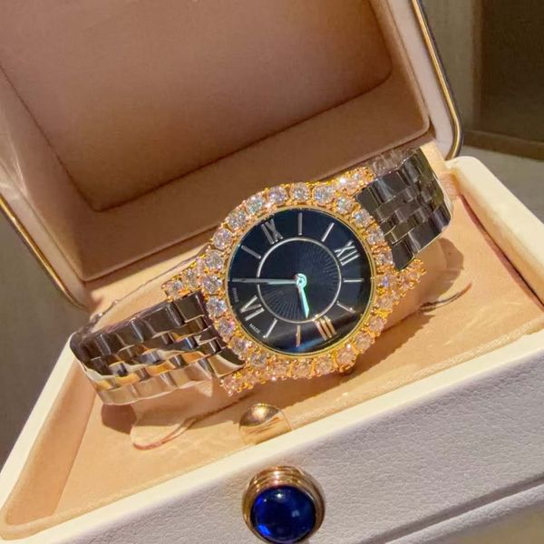 

Women's Wristwatch: Merging superb artistry with fashion-forward style, crafting a sumptuous tribute to feminine allure, akin to the radiant diamonds set in the piece, Dark navy
