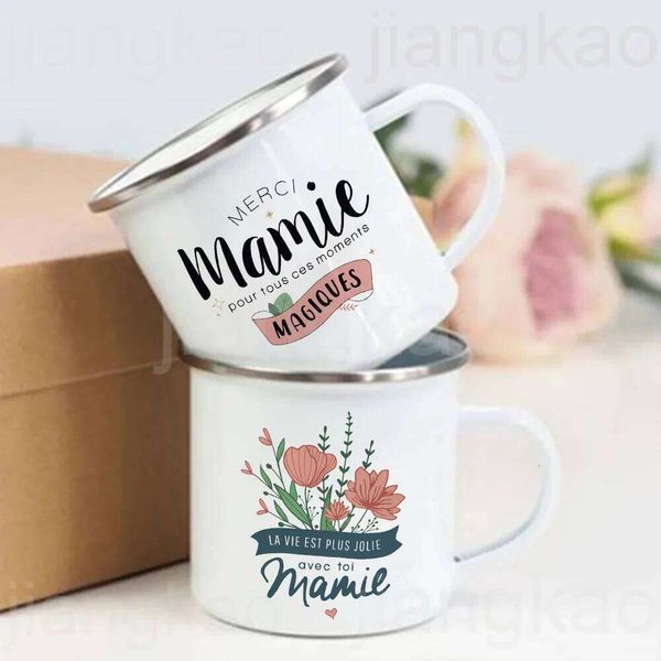 Thank You All These Magical Moments Print Enamel Mug Outdoor Cup Drink Coffee Cups Holiday Birthday Gift for Grandma 26Y0112