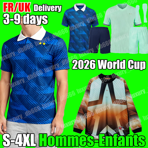 

4XL 26 27 maillot fRAnCe jersey 2026 World Cup football shirt football Top FFF soccer jersey MBAPPE GRIEZMANN DEMBELE GIROUD long sleeve goalkeeper away men kids kit, Black