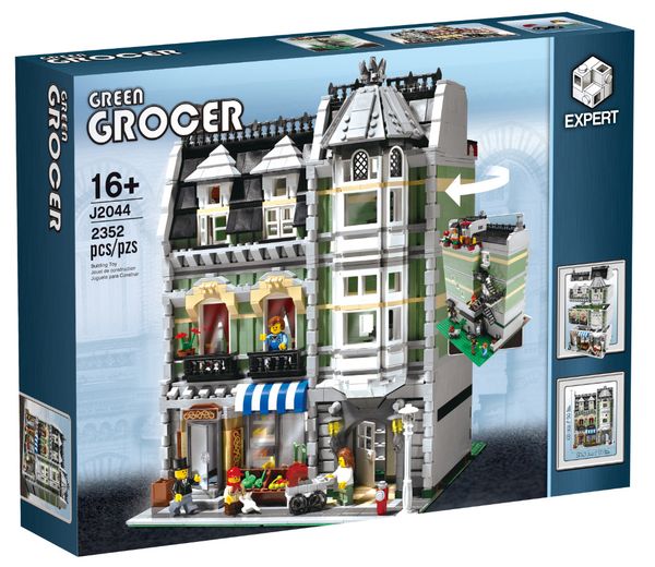 T2100 Creative Street View Series Brick Bank 15001 Building Assembly Block Model Is The Same As 8400