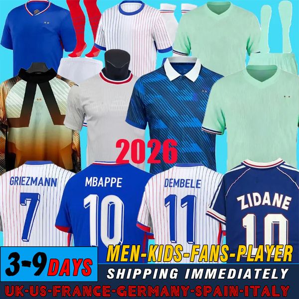 

2025 2026 World Cup French soccer jerseys 25 26 MBAPPE THAUVIN BARCOLA OLISE EKITIKE KANTE DEMBELE Maillots de football shirt equipement de foot Men kids kit enfants, Multi