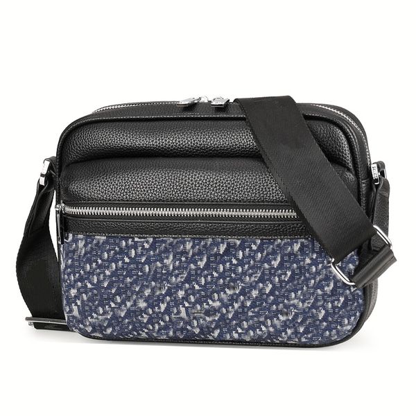 

Men's designer shoulder bag, men's messenger bag, crossbody bag, travel outdoor bag, men's luxury bag, casual crossbody backpack, men's fashionable black bag, 4#