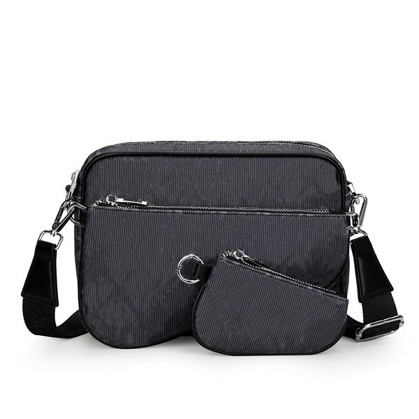 

TOP Handbags Women Men Leather TRIO Messenger Bags Shoulder Make up Bag Designer Handbag Tote Man's bag 888B, 10#