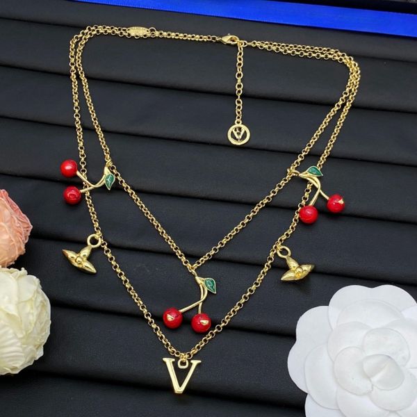 

Designer Necklace Brand Luxury Women Bangle Classic Pendant Bracelet Set Wedding Party Chain Jewelry Gift with Box