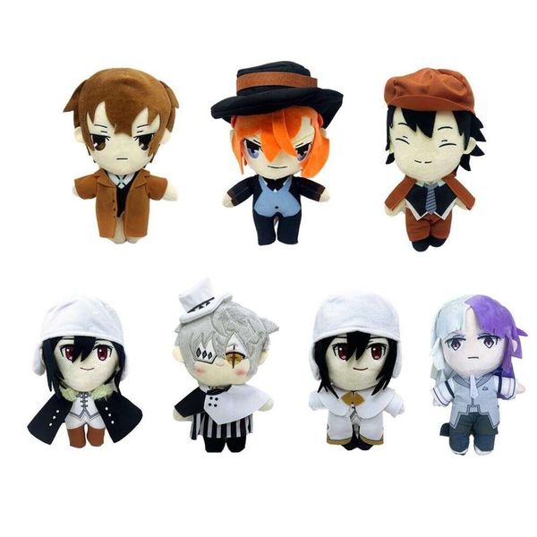 Bungou Stray Dogs Merchandise Plush Toys Dazai Osamu Tetsurou Nakahara Chuuya Edogawa Ranpo Figurines Dolls Anime