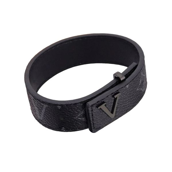

Slim Bracelet Designer Bangle Sier leather L slim bracelet Simple Cross Pattern Buckle Love Jewelry with box