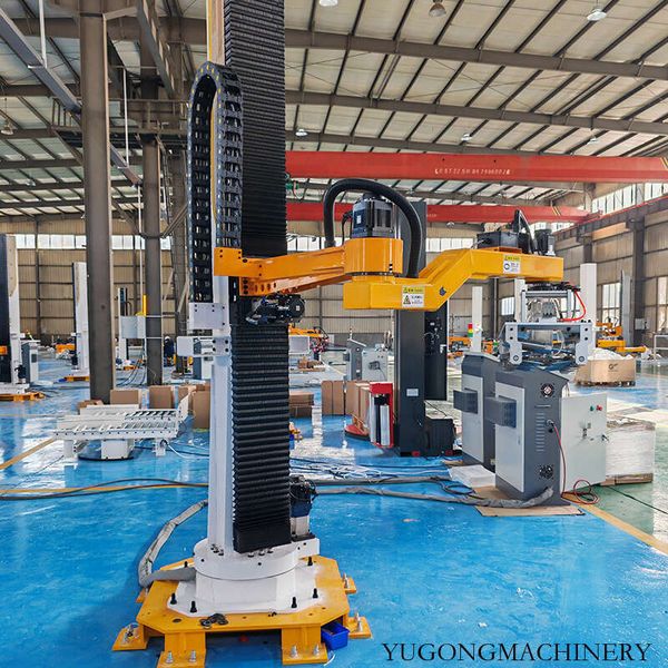 

Intelligent Pillar Palletizer Machine for Warehouse Automation and Chemical Bag Stacking Solution with Painted Carbon Steel Material Design