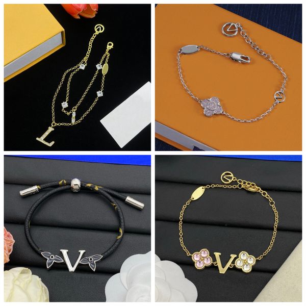 

Gold Chain Bracelet Brand Fashion Designer Bracelet for Women Brass Bracelet Valentines Day Party Gift Designer Jewelry for Women