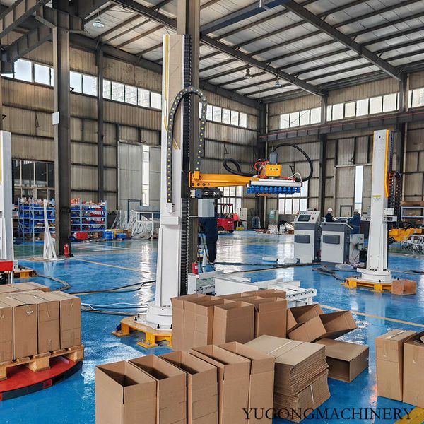 

Industrial Column Palletizing Robot for Animal Feed Bags and Grain Sack Stacker Machine with Customized Vacuum Gripper System Options
