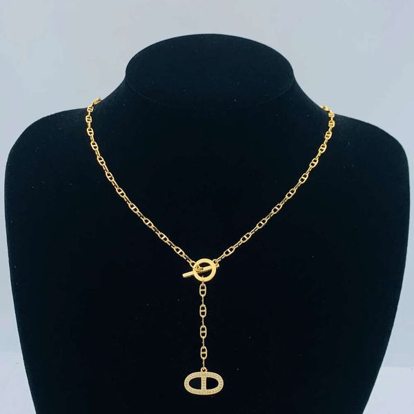 Women Brass Copper Necklaces Designer Crystal Pearl Jewelry Necklace Luxury Jewelry Accessories Lovers Gift 5E4