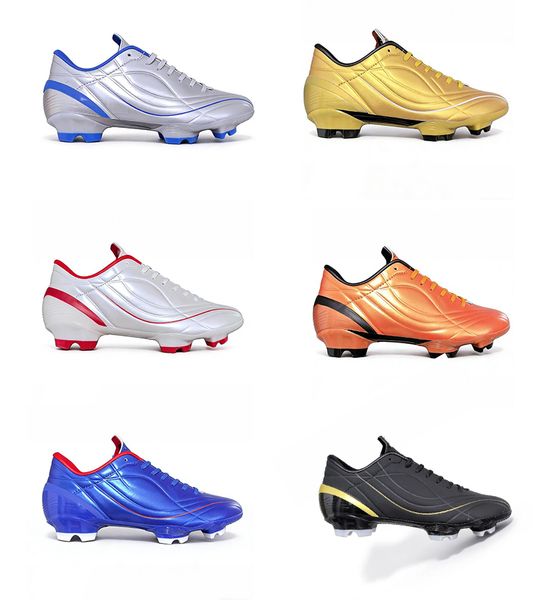 New Mens FG Lace-up Football boots Waterproof Professional Football Shoes Comfortable Soccer Cleats Training Outdoor Low Ankle Soccer Shoes
