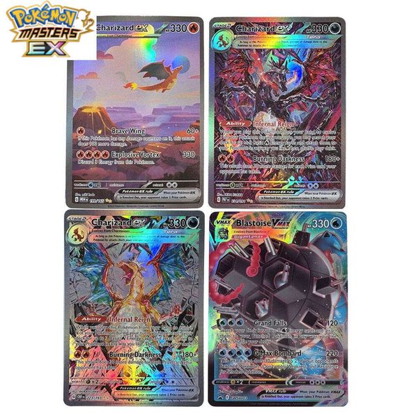 Pokemon Holographic Charizard Ex GX Blastoise Deoxys VMAX Darkrai VSTAR Hobbies Rare Collection Battle Cards Toys L260114