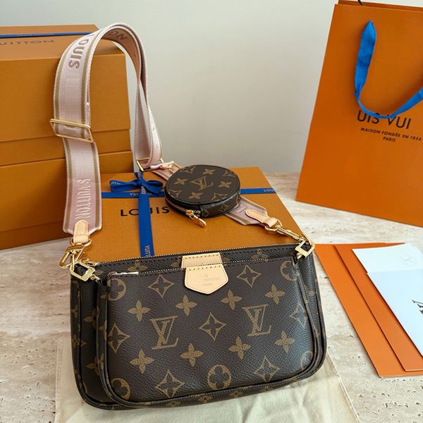 

Designer handbag pochette luxury shoulder bag designer bags for women neverfull bag classic five in one mahjong pink bag multifunctional use bag, L-14-32 x 29 x 17cm