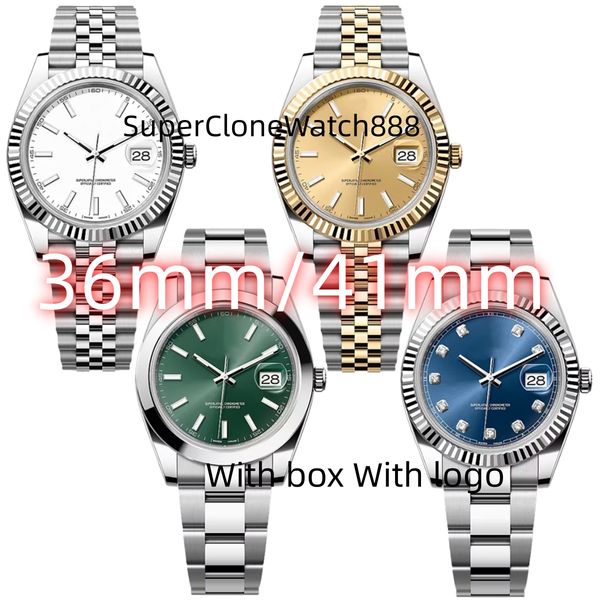 

Designer watch women Luxury watch Super clone watch Watches men watch High quality Men's Watch 41mm Ladies' 36mm Couple mechanical Automatic watch Sapphire with box, Champagne