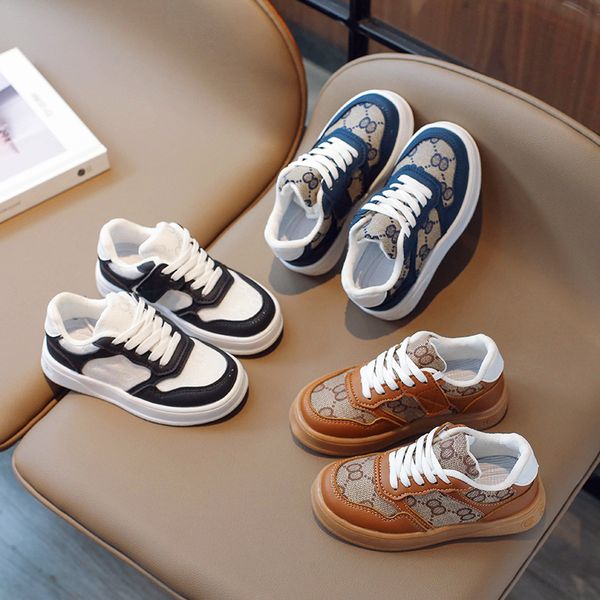 

Spring New Kid's Casual Shoes Boy's Shoes Girl's Fashion Board Shoes Children's Soft Lightweight Sneakers Size 26-35, Blue