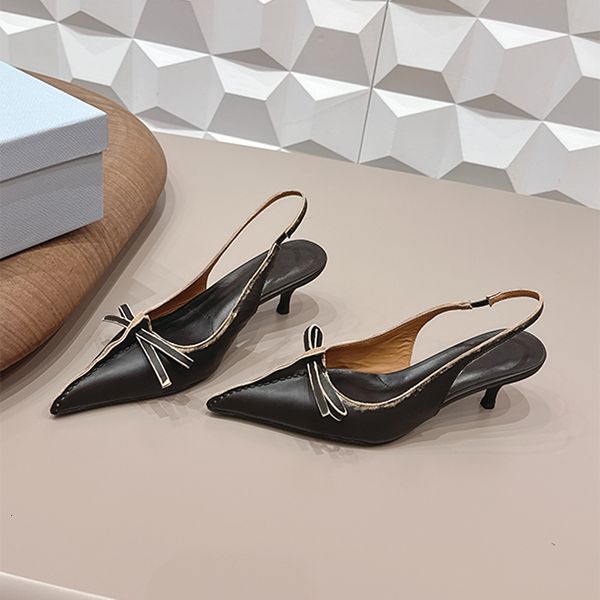 

High Heels Designer Elegant Women Dress Shoes Latest Retro High Heels Pointed Toe Slingback High Heels 1029, A6
