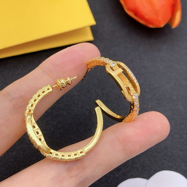 

High Quality Earrings Crystal Ear Stud Pearl Earring Designer Letter Earring Charm Womens Christmas Wedding Party Jewelry Gifts Copper Material