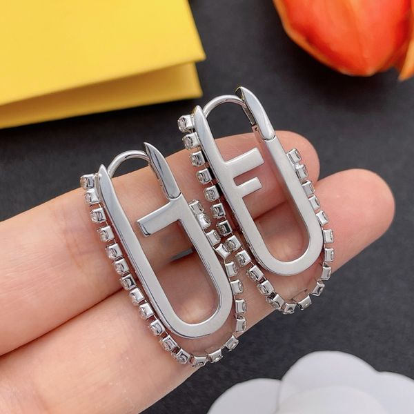 

Fashion Styles Letter Earrings Crystal Pearl Ear Stud Designer Copper Earring Women's Geometry Earring Wedding Party Jewelry High Quality Christmas Gifts