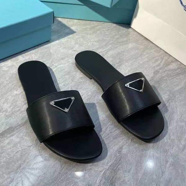 

Designer Sandal Summer Sandals Women Flip Flops Slipper Fashion Genuine Leather Slides Metal Chain Ladies Casual Shoes slippers dermis Luxury Brands Shoes, #3