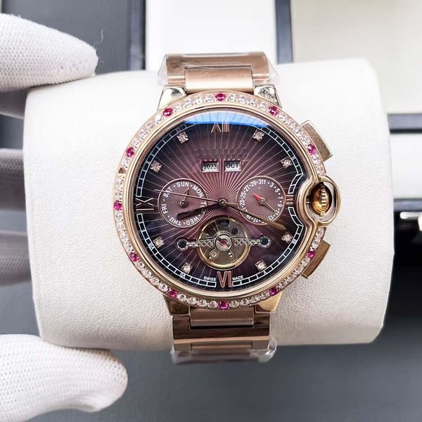 

Automatic mechanical movement men's watch, stainless steel case highlights texture, super strong mineral glass mirror ensures clear time reading, Dark navy