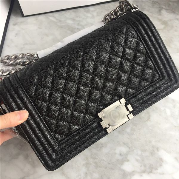 

(Not Baby Kids Bags) Luxury Boy Designer Women Shoulder Bag Genuine Leather Handbags 25CM Popular Branded Ladies 10A Top Quality CCCC Ladies Messenger Bag Without Box, Sheepskin gold chain-khaki