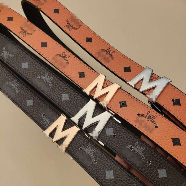 

M CM mens beltM CMbelt M Classic Men's Pure Cowhide Wide Waistband Belt for Middle-aged and Young People Ins Style Versatile Durable Trendy Brand Casual Pants, Black gold buckle
