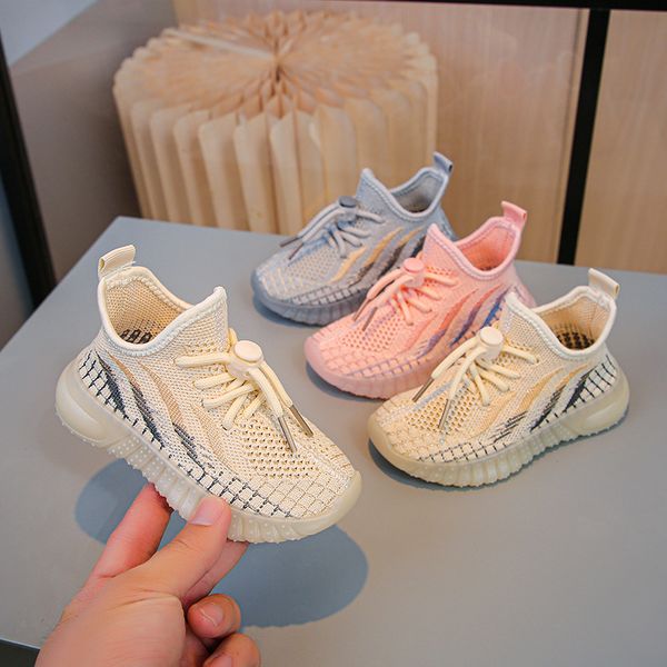 

New Spring/Autumn Children Shoes Unisex Toddler Boys Girls Sneaker Mesh Breathable Fashion Casual Kids Shoes, Pink