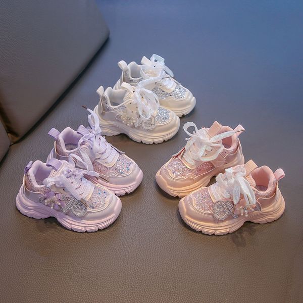 

Kids Sports Shoes Children Casual Running Shoes for Boys Girls Air Mesh Breathable Fashion Sneakers Spring Summer Anti-skid Soft, Purple