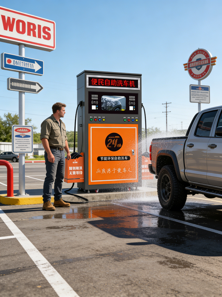 

24h Coin Card Payment Washing Machine With Ce Self Service Car Washing Machine Station