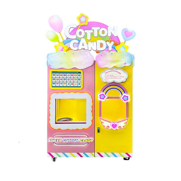 

Full Auto Cotton Candy Vending Machine Intelligent Flower Shape Maker for Amusement Parks 24 7 Unmanned Operation to Generate Passive Income