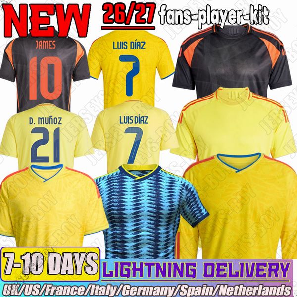 

2026 Colombia jersey 26 27 kids DIAZ MUNOZ LUCUMI soccer jersey SUAREZ RIOS SANCHEZ 25 26 football jersey ARIAS ASPRILLA shirt kids kit, Black