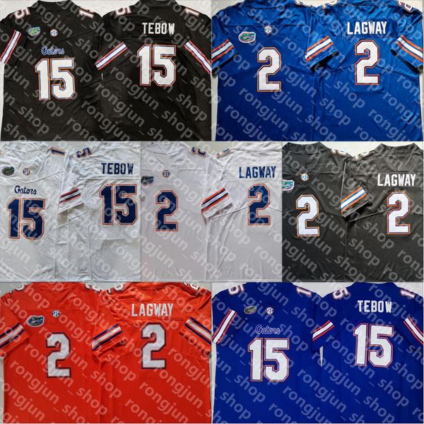 Mens College Florida Football Jersey 2 DJ Lagway 15 Tim Tebow 15 Stitched Jersey