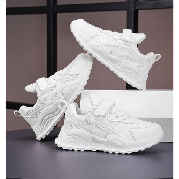 

Girls Shoes Autumn Boys White Shoe Casual Running kids Anti-Slip Soft Sole Sneakers Children Tennis School Outdoor Sports Shoes, White-2