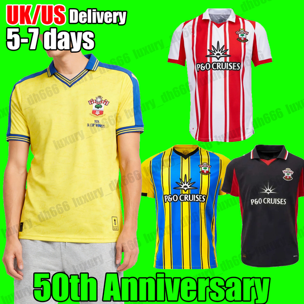

25 26 Southampton shirt Football shirt Soccer Jerseys Special 1976 fa cup southamton fc 50 Year Anniversary Shirt REDMOND Football jersey football Top men kids kit, Yellow