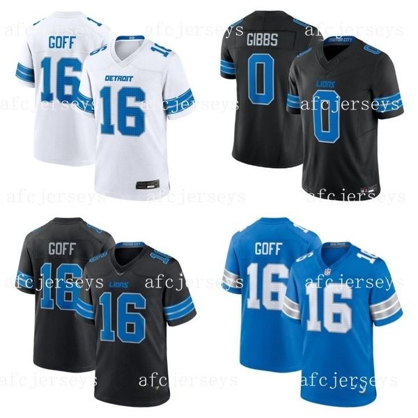

Custom Football Lionss Jerseys Jahmyr Gibbs Amon-Ra St. Brown Aidan Hutchinson Jared Goff Isaac TeSlaa Jameson Williams S-XXXL, Blue