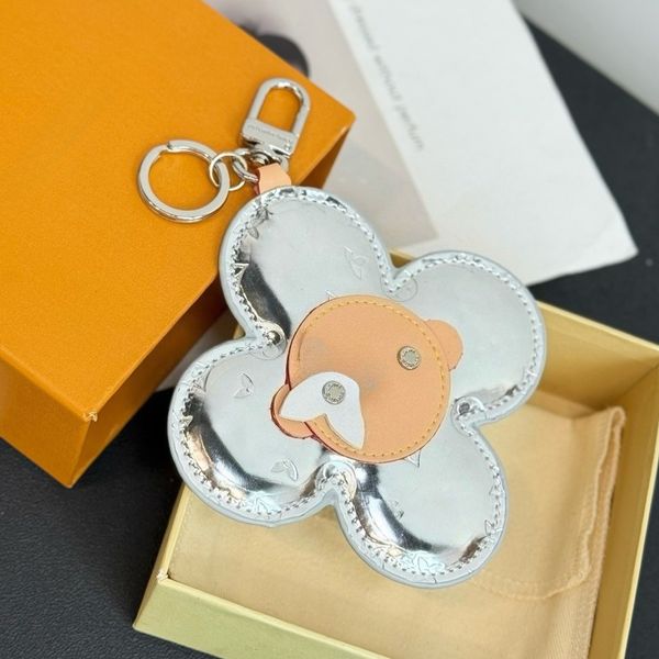 

Keychains Lanyards Designer keychain fashion classic keychain high quality leather keychain exquisite cute luxury bag charm keychain, Beige