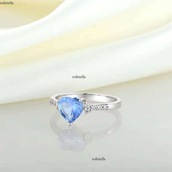 jewelery ring Yilun High-Quality for women Women's Pure moissanite Romantic Heart Designer Rhodium-Plated Stone Silver Ring