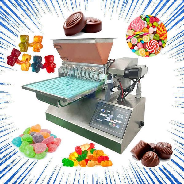 

Professional Semi Automatic Chocolate Melting Machine Desktop Candy Depositor with Temperature Control for Confectionery Shop Maker